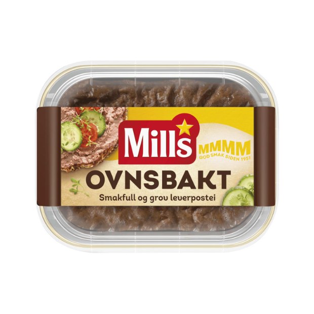 Mills Oven Baked Liver Pâté Coarse - Leverpostei Ovnsbakt 185g Mills
